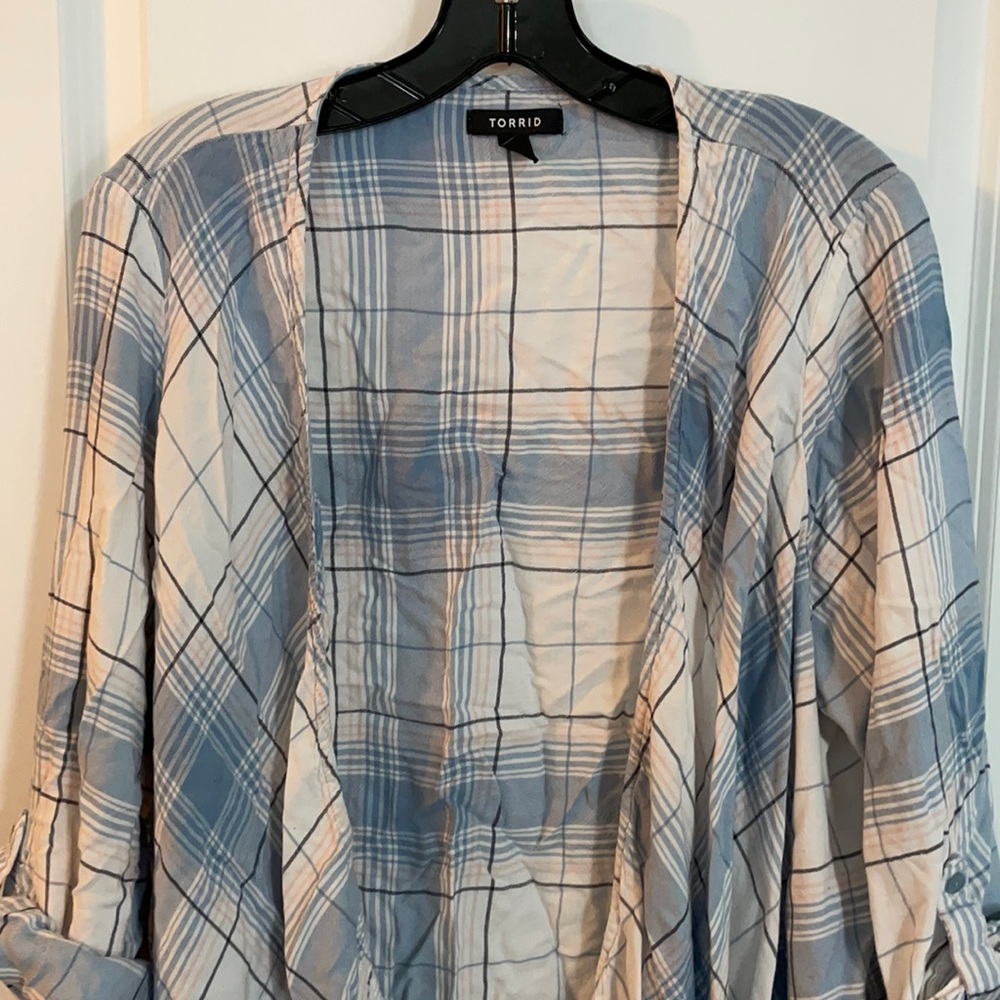 Plaid shrug